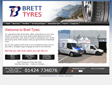 Tablet Screenshot of brett-tyres.co.uk